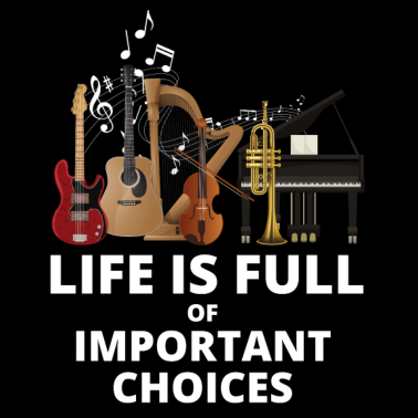 Motiv Das Musikleben ist voller Instrumente