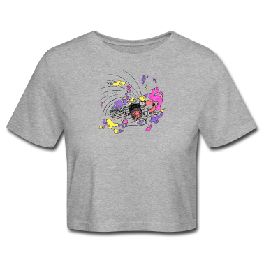 Musik LK T-Shirt - Kopfhörer und DJ Pult [lila]