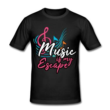 Musik LK T-Shirt - Musik Töne Musikstil hören bunt Noten Party Disko