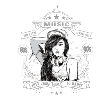 Motiv Musik Ich bin hier nur zum tanzen, Frau, Geschenk