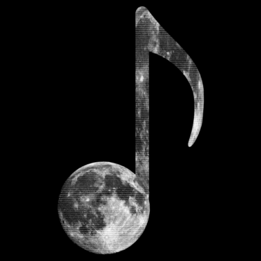 Motiv Mond Musiknote