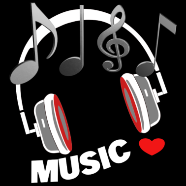 Motiv ich liebe Music Design mit Kopfhörer Geschenk.