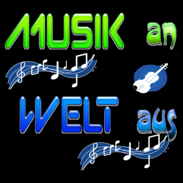 Motiv Musik an Welt aus. Music is life