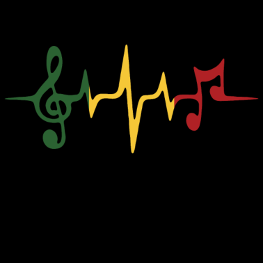 Motiv Reggae Herzschlag Musiker Rastafari Musikschule