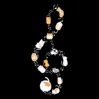 Motiv Violinschlüssel Katze Musik Noten Musiker Kätzchen