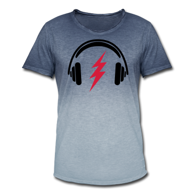 Musik LK T-Shirt - 08 Kopfhörer Blitz Musik Fan