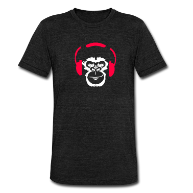 Musik LK T-Shirt - Techno Affe Gorilla Musik Kopfhörer
