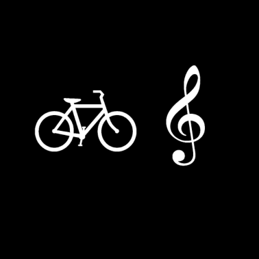 Motiv Fahrrad Notenschlüssel