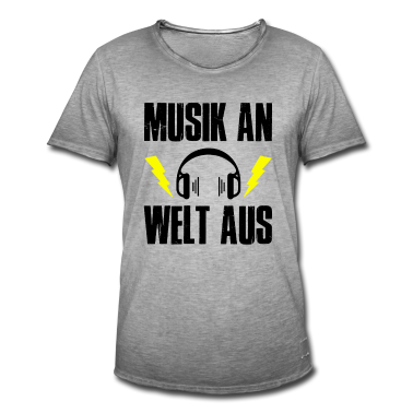 Musik LK T-Shirt - Musik an Welt aus