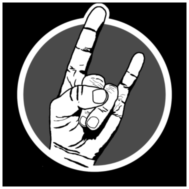 Motiv Metal Logo, Rocker, Dark,