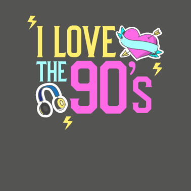 Motiv 90er I love the 90s Outfit Geschenk Musik