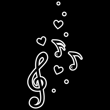 Motiv Musiknoten Glitzer Musik Herzen Notenschlüssel