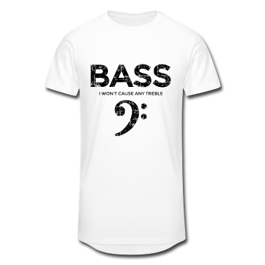 Musik LK T-Shirt - BASS I wont cause any treble (Vintage/Schwarz)