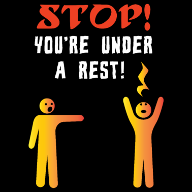 Motiv Lustiges Musik-Wortspiel | Du bist unter einer Pause | Musiker