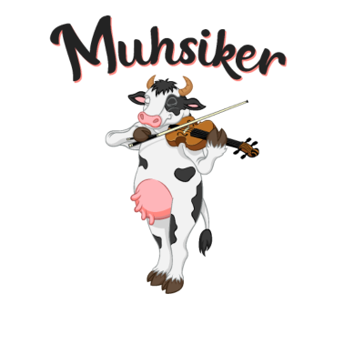 Motiv Muhsiker Lustiges Kuh Wortspiel Musik Bauer