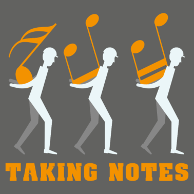 Motiv Notizen machen lustige Musik Wortspiel Geschenk