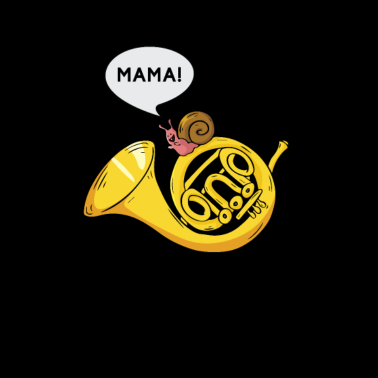 Motiv Schnecke Schneckenhaus Trompete Wortspiel Musiker