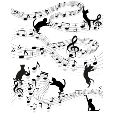 Motiv Katzen Musiknoten Musik Kätzchen Noten Piano
