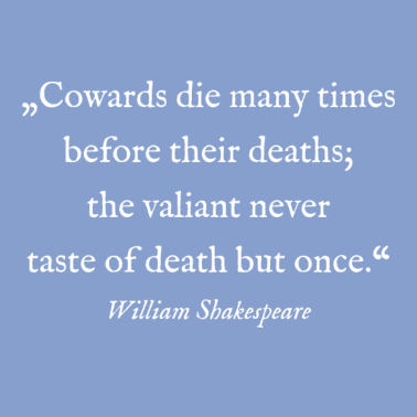Motiv William Shakespeare - Zitat - Coward