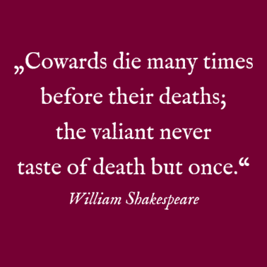 Motiv William Shakespeare - Zitat - Coward