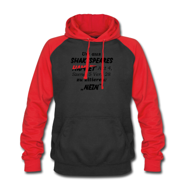 Englisch LK Hoodie - Shakespeare lustiges Hamlet Zitat Nein