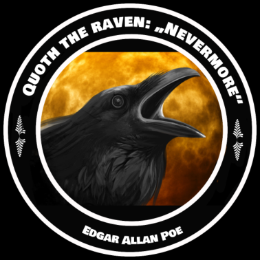 Motiv Quoth the Raven Nevermore Edgar Allan Poe Zitat