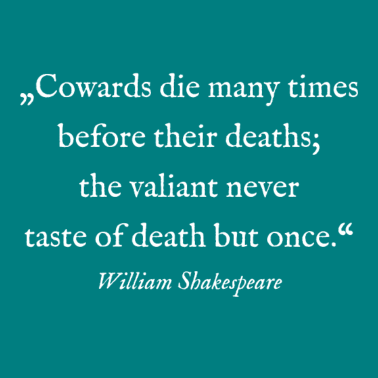 Motiv William Shakespeare - Zitat - Coward