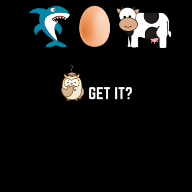 Motiv Lustiger Spruch Hai Ei Kuh Science IQ Intelligenz