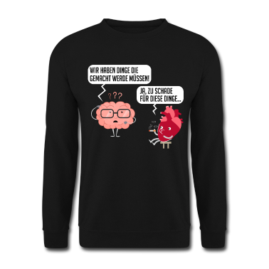 Bio LK Pullover - Biologie Herz und Gehirn Lustiger Spruch