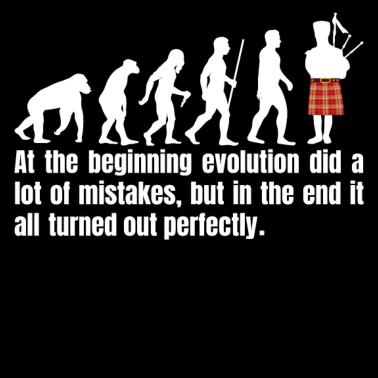 Motiv Funny Kilt Evolution Saying Darwin T-Shirt