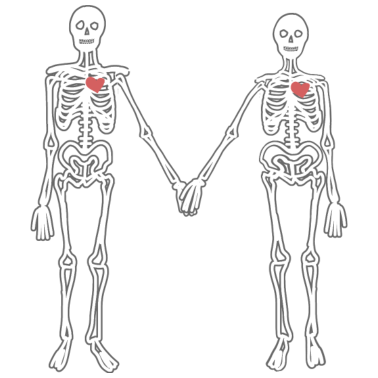 Motiv Skelett Herz Biologie