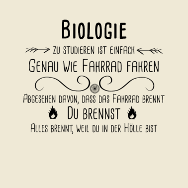 Motiv Biologie lustiger Spruch Geschenkidee Geburtstag