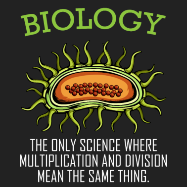 Motiv Biologie Spruch Multiplikation Division Geschenk