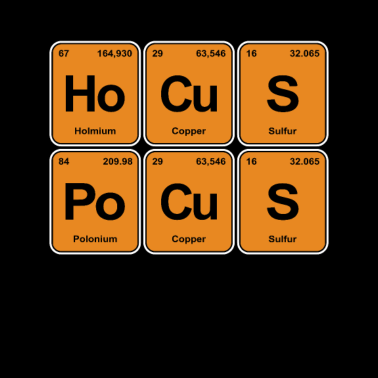 Motiv Periodensystem hocus pocus Magie Chemiker Element