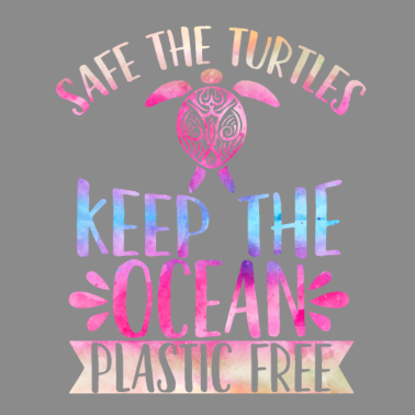 Motiv Rettet die Meeresschildkröte Ozean Plastik frei