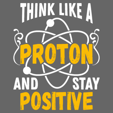 Motiv Wissenschaftler denken wie ein Proton und bleiben