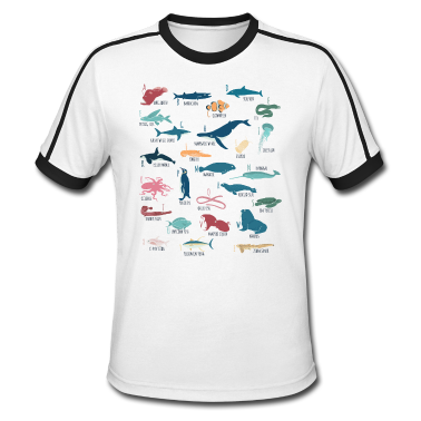 Bio LK T-Shirt - Meerestiere Alphabet Meeresbiologie