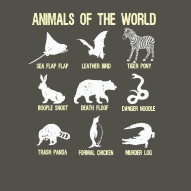 Motiv Tiere der Welt Lustige Tiernamen Geschenk Humor