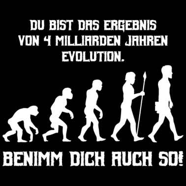 Motiv Evolution/Lustig/Darwin/Sprüche/Erfolg/Evolutionär