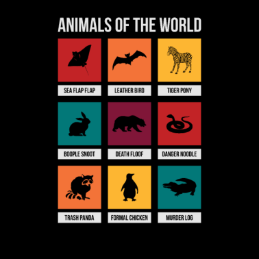 Motiv Tiere der Welt Lustige Tiernamen Geschenk