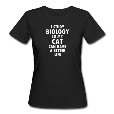 Bio LK T-Shirt - Biologie Student Biologe Katze Haustier Geschenk