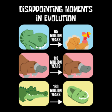 Motiv Evolution Dino Schnabeltier Krokodil Witz Geschenk