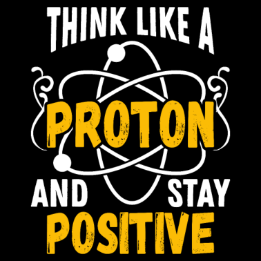 Motiv Wissenschaftler denken wie ein Proton und bleiben