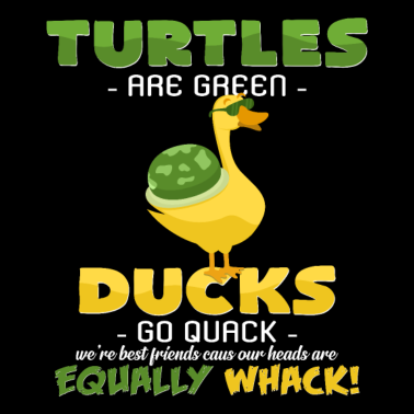 Motiv Spruch mit Ente und Schildkröte für Freundschaft