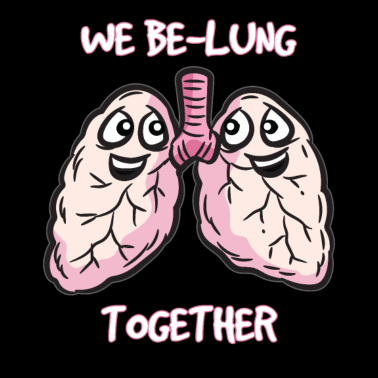 Motiv WE BELUNG TOGETHER Lustiger Spruch Lungen Flügel