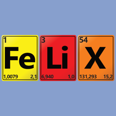 Motiv FELIX - Dein Name im Chemie-Look