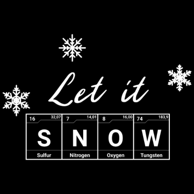 Motiv Let It SNOW - Periodensystem Chemie Weihnachten
