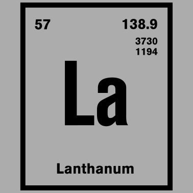 Motiv Lanthanum Element im Periodensystem