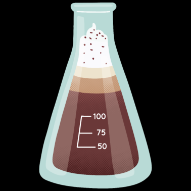 Motiv Chemie Kaffee Coffee Erlenmeyerkolben Kakao