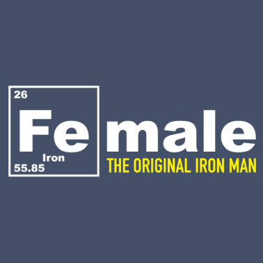 Motiv Weiblich Der ursprüngliche Iron Man Funny Periodic Table